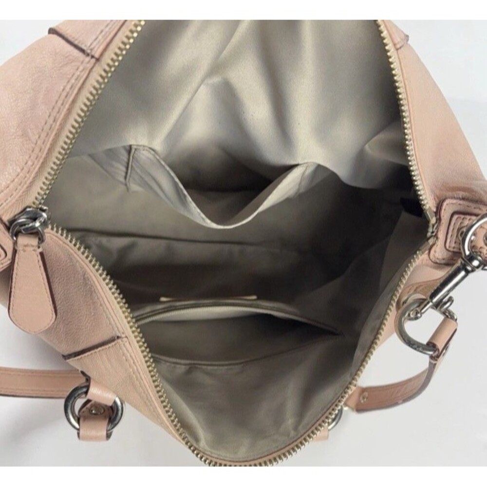 Coach Ashley Pink Leather 2way Purse Handbag Zip Convertible with dust bag - Picture 10 of 14
